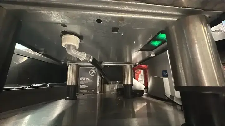 Undercounter plumbing and electrical components