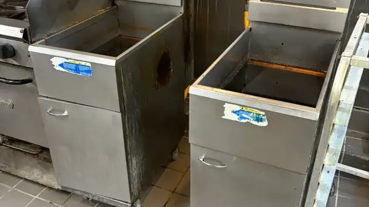 Two commercial fryers